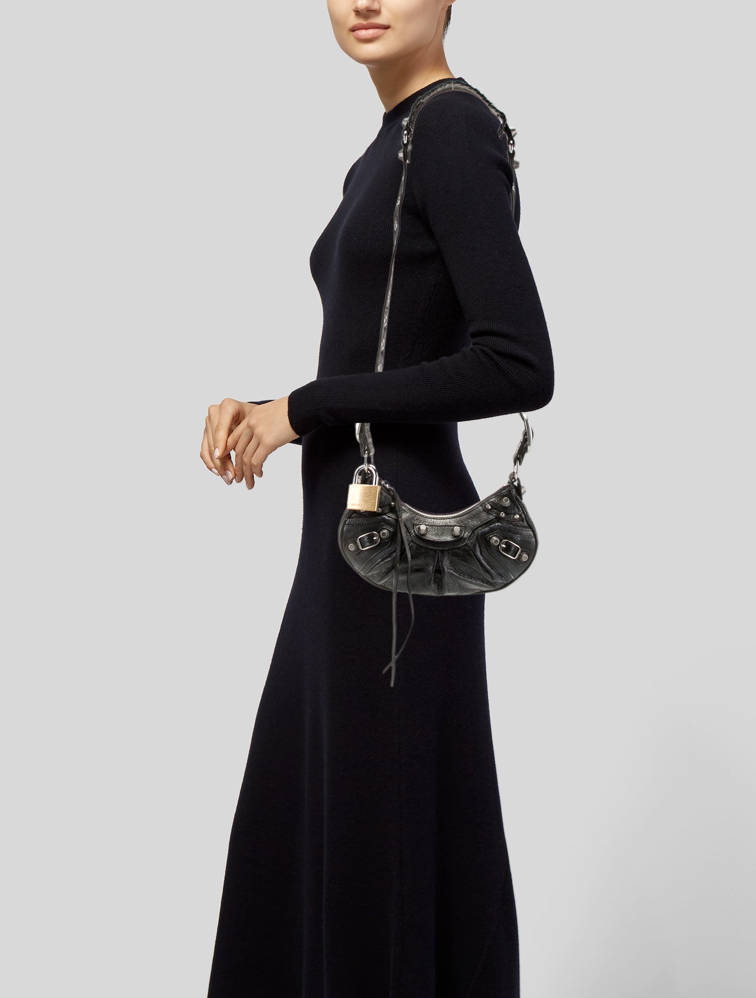 Balenciaga Leather XS Le Cagole Used 2024 - Black Shoulder Bags