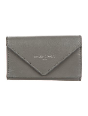 Balenciaga Wallets Papier Key Holder Leather Wallet