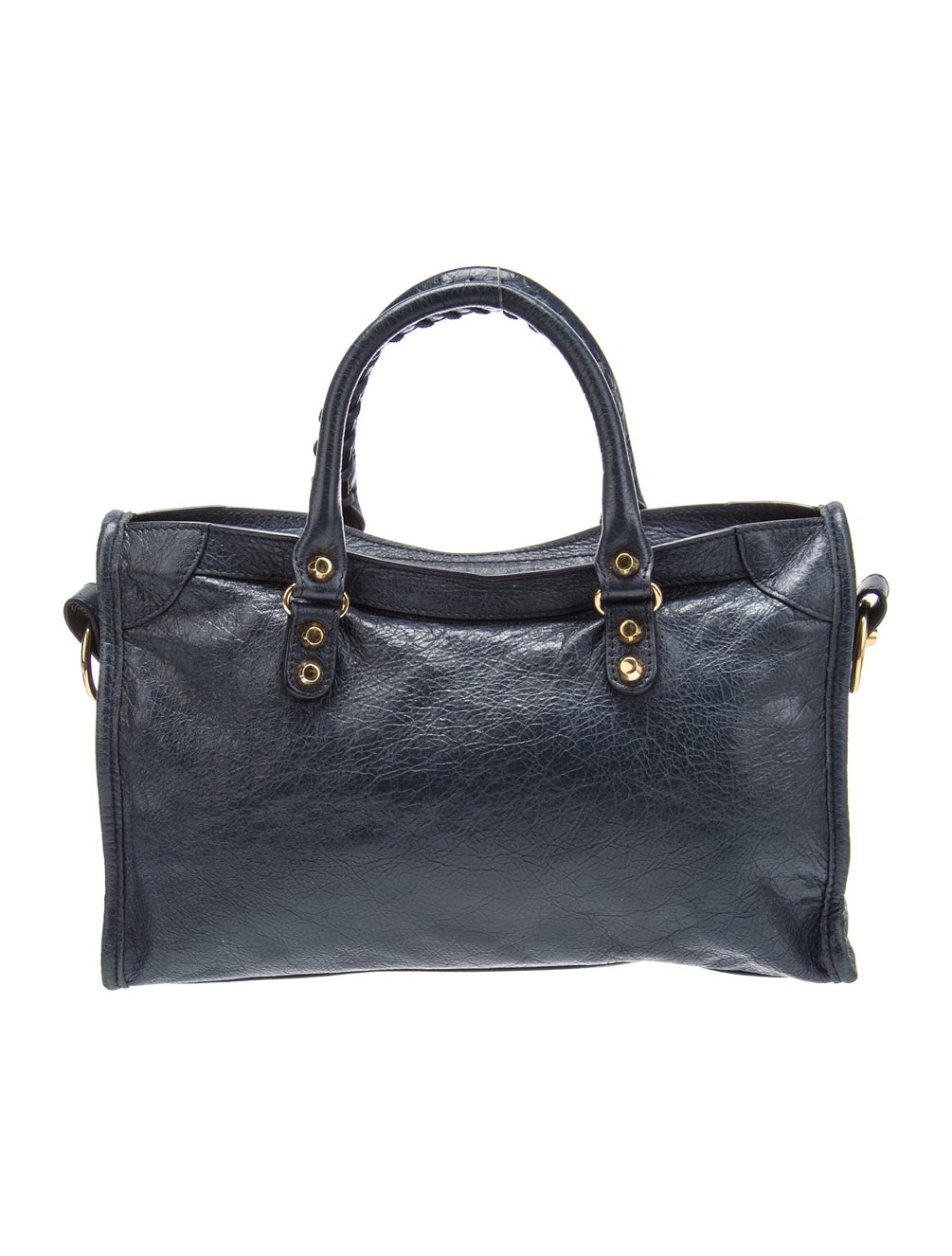 Balenciaga Lambskin Motocross Classic City Small Vintage Blue Handle