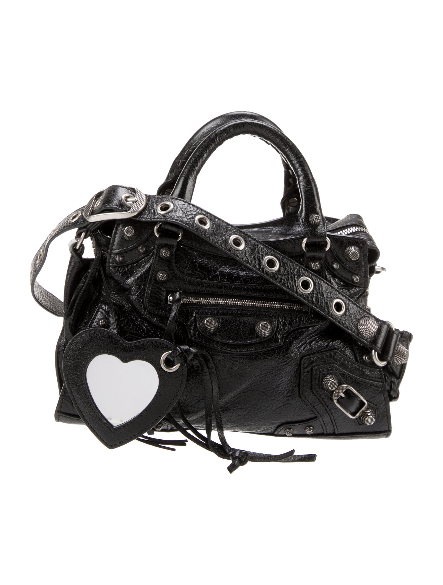 Balenciaga Leather Neo Cagole XS 2022 Black Handle Bags, Handbags