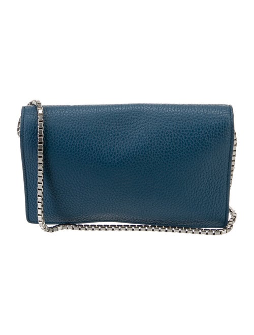 Balenciaga Leather Motocross Classic Wallet On Chain