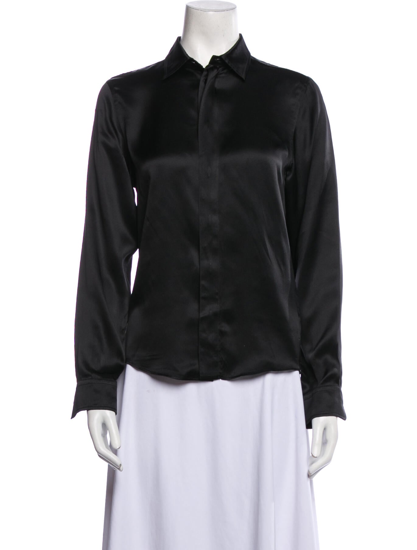 Balenciaga 2019 Silk Button-Up Top