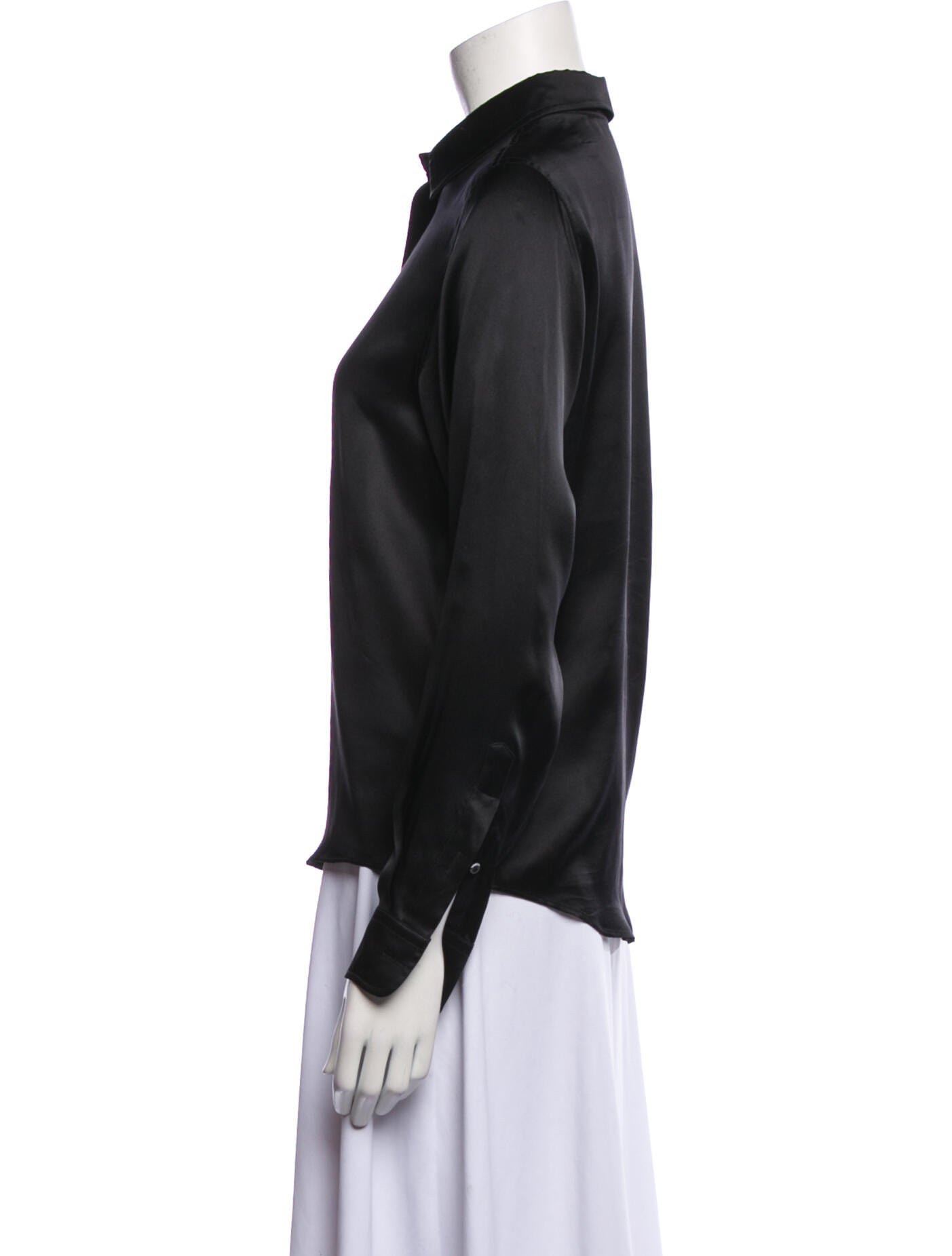 Balenciaga 2019 Silk Button-Up Top