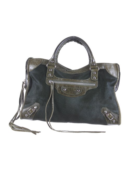 Balenciaga Motocross Ponyhair Classic City Bag