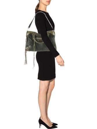 Balenciaga Motocross Ponyhair Classic City Bag