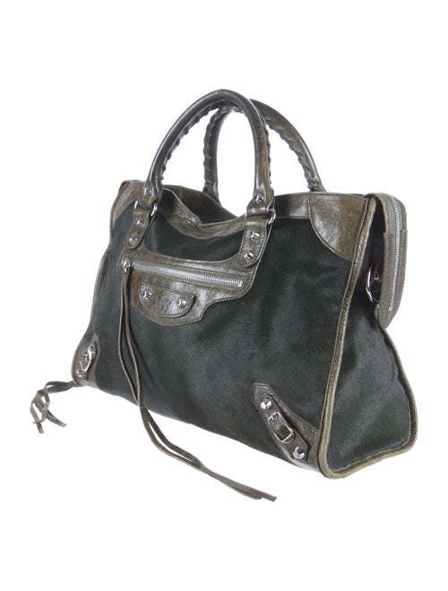 Balenciaga Motocross Ponyhair Classic City Bag