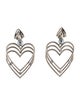 Balenciaga Crystal & Faux Pearl 3D Heart Clip-On Earrings