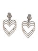 Balenciaga Crystal & Faux Pearl 3D Heart Clip-On Earrings