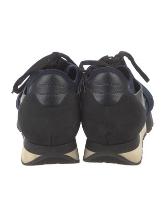 Balenciaga Leather Mesh Accents Athletic Sneakers