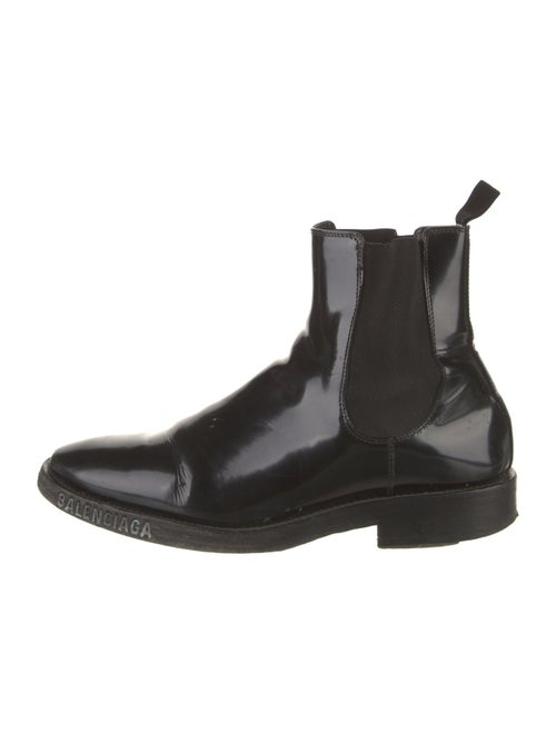 Balenciaga Patent Leather Chelsea Boots