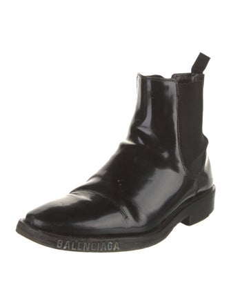 Balenciaga Patent Leather Chelsea Boots