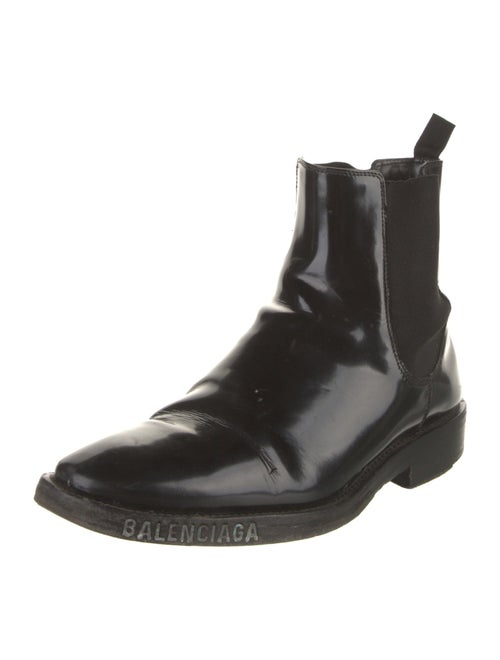 Balenciaga Patent Leather Chelsea Boots
