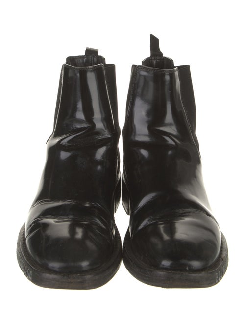 Balenciaga Patent Leather Chelsea Boots