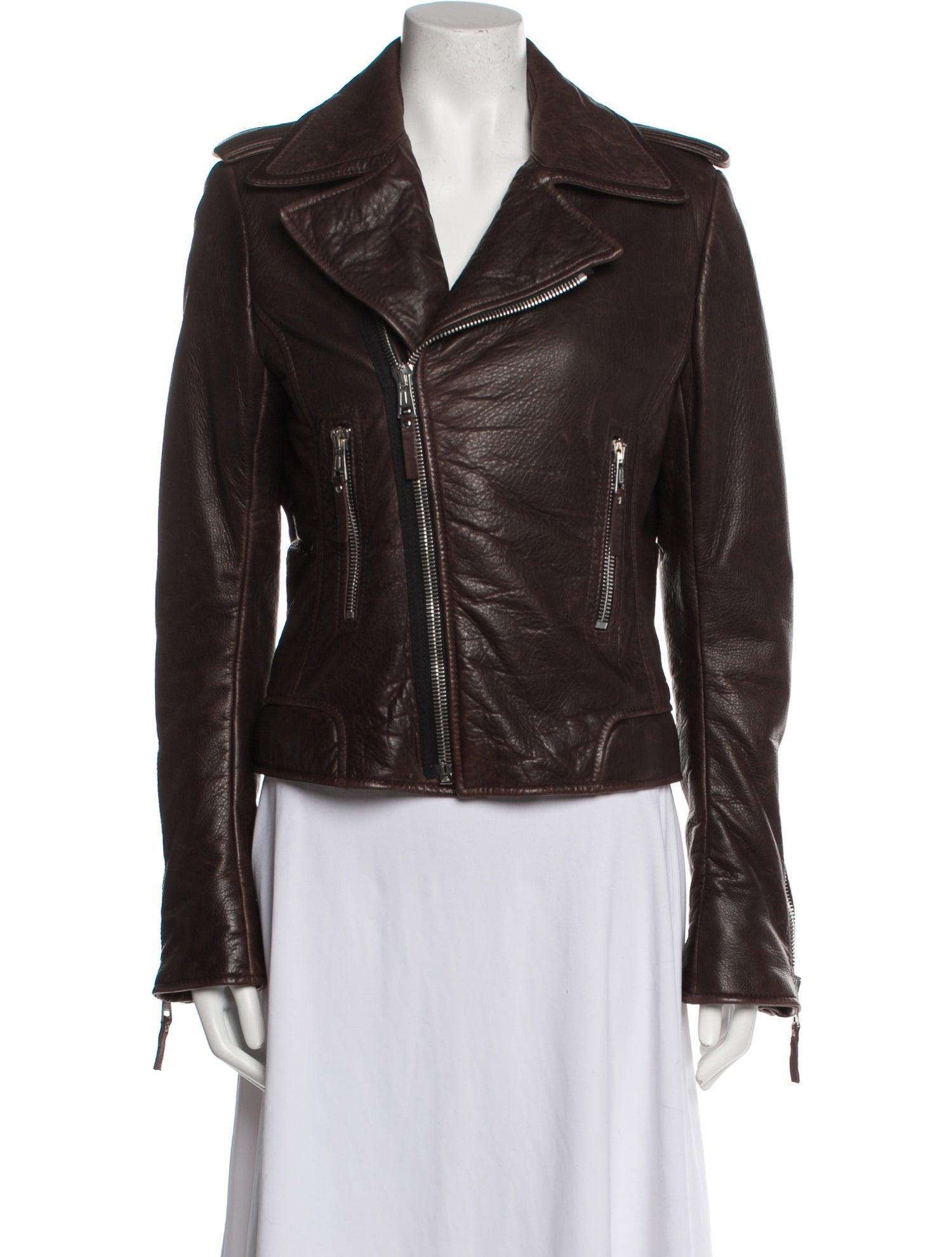 Balenciaga leather jacket nicolas 期 2009 Balenciaga 2009 All Black Lambskin Biker Jacket - Size 38