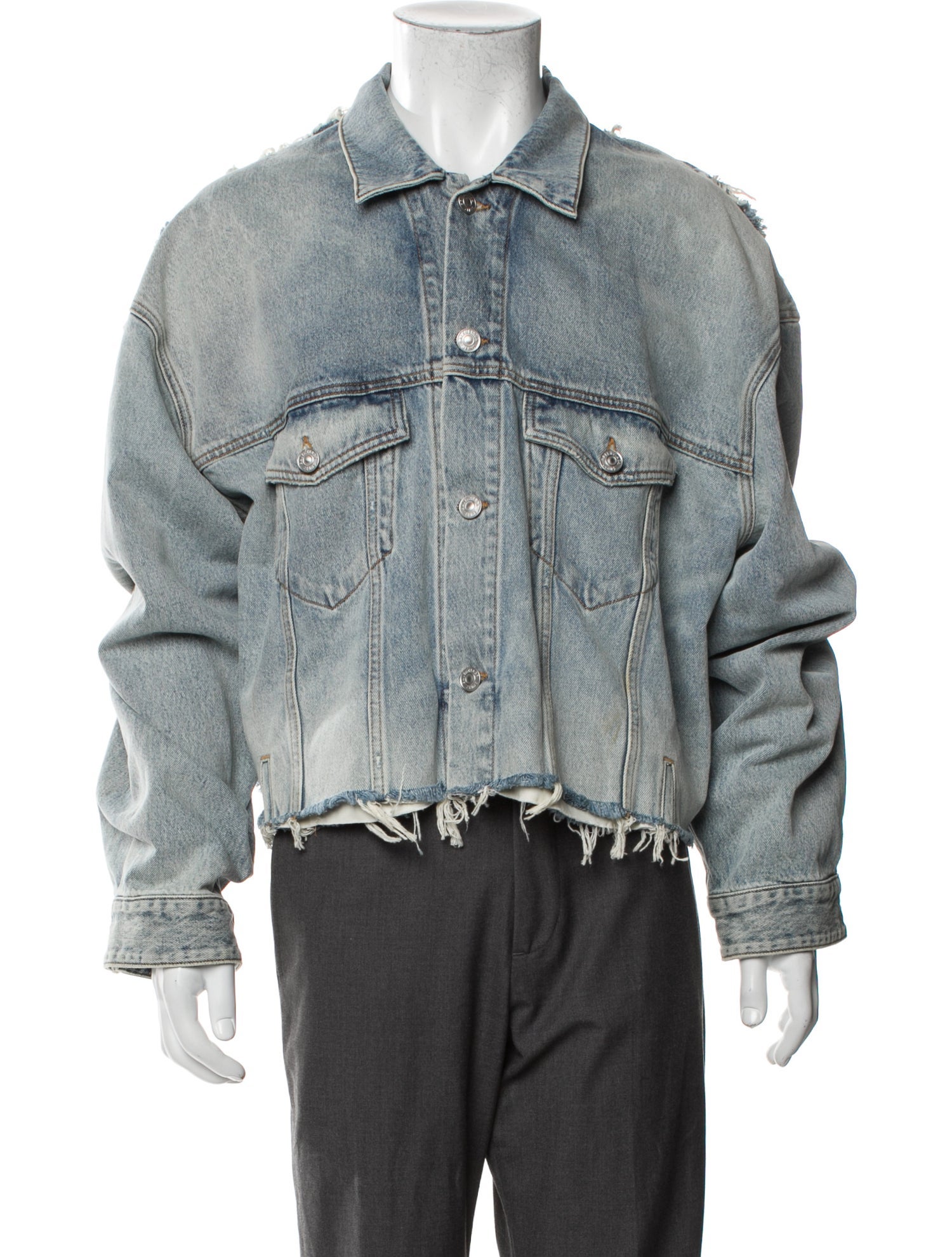 Balenciaga Cropped Denim Jacket 2022