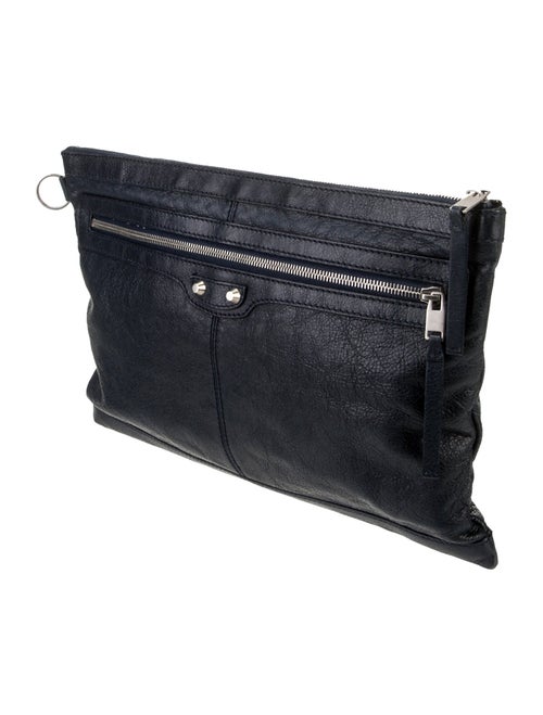 Balenciaga Leather Navy Clip L