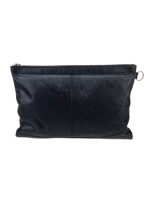 Balenciaga Leather Navy Clip L