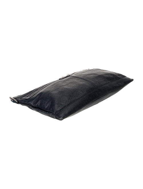 Balenciaga Leather Navy Clip L