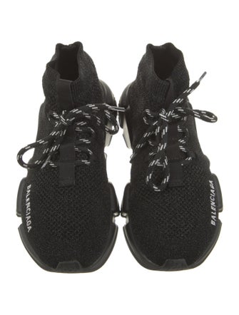 Balenciaga Speed Trainer Lace Up 'Glitter' Sneakers