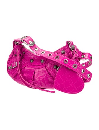 Balenciaga Embossed Leather Shoulder Bag 2022