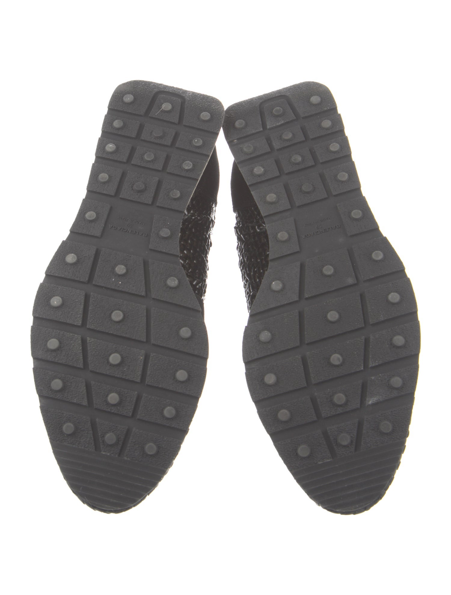 Balenciaga Leather Grosgrain Trim Sneakers