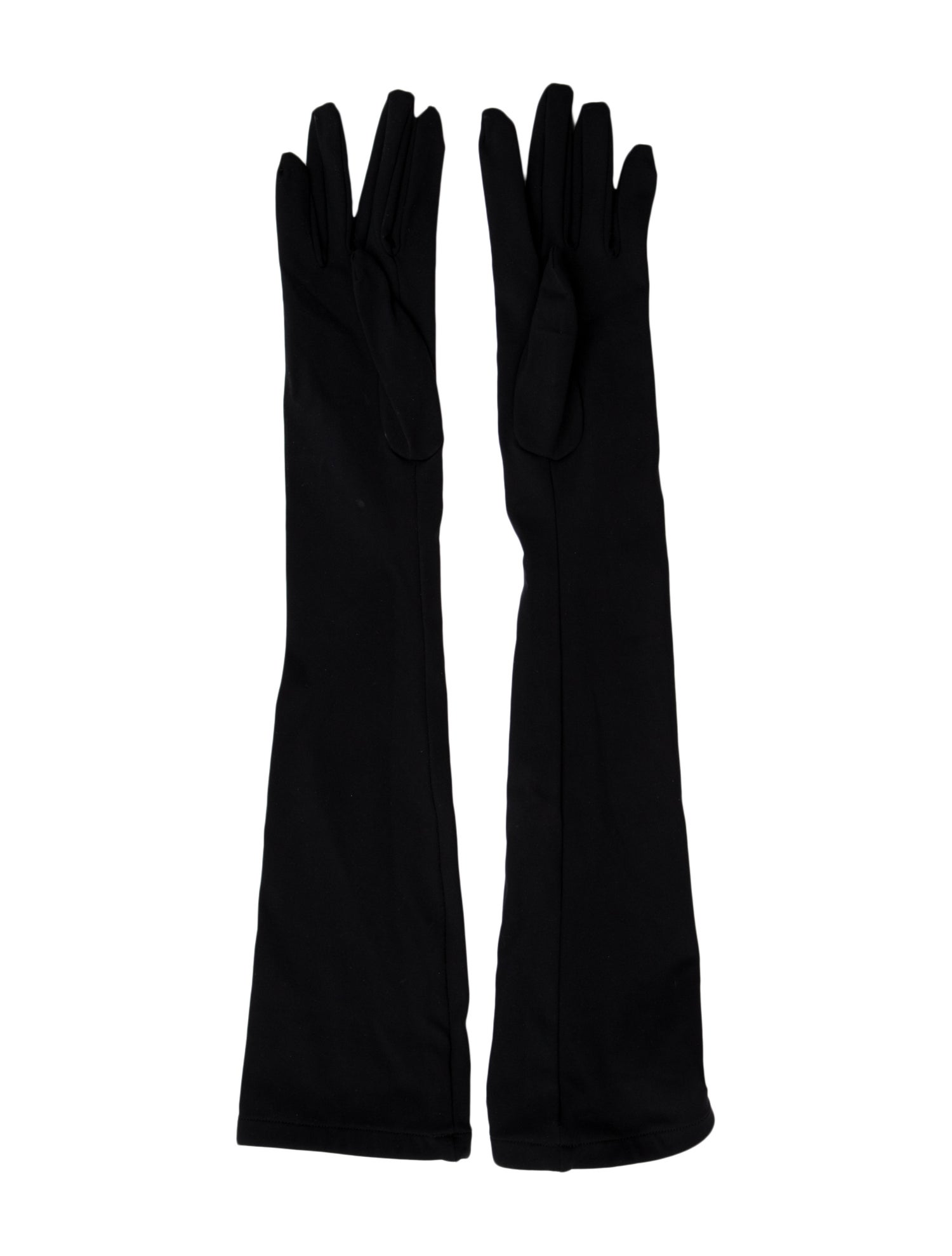 Balenciaga Solid Nylon Long Gloves