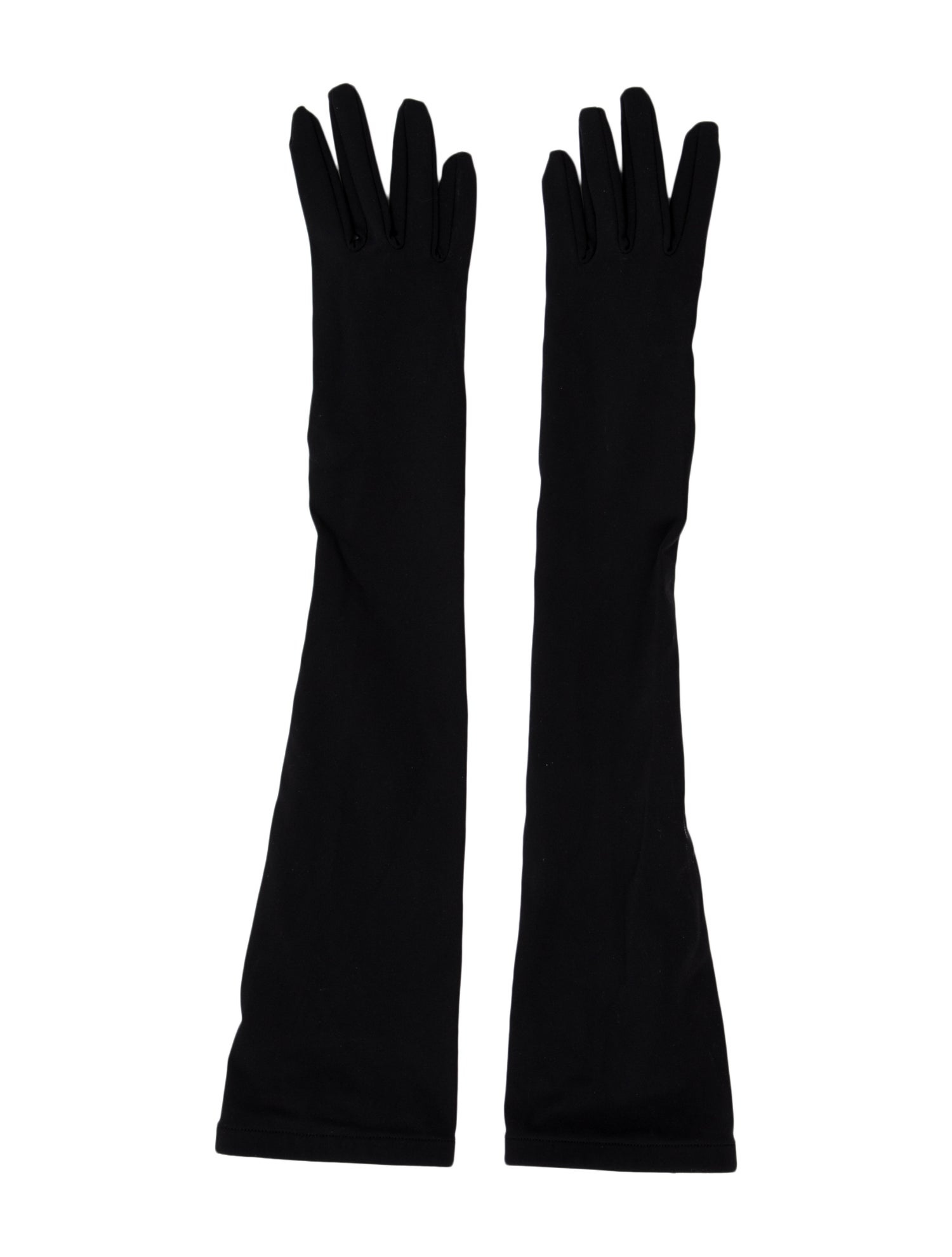 Balenciaga Solid Nylon Long Gloves