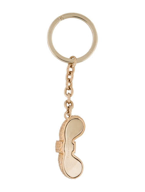 Balenciaga Leather-Trimmed Bow Keychain