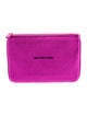 Balenciaga Leather everyday logo clutch
