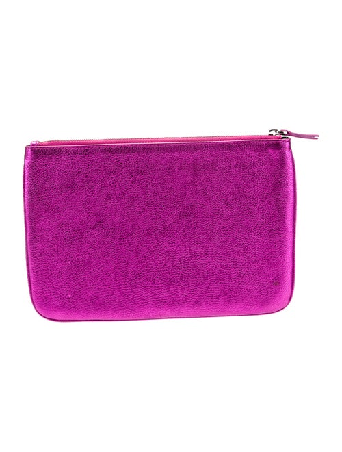 Balenciaga Leather everyday logo clutch