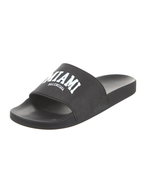 Balenciaga Rubber Graphic Print Slides