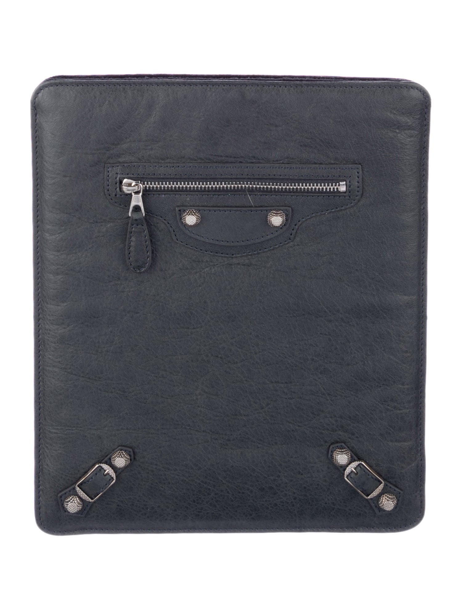 Balenciaga Leather Cagole Stud Tablet Case