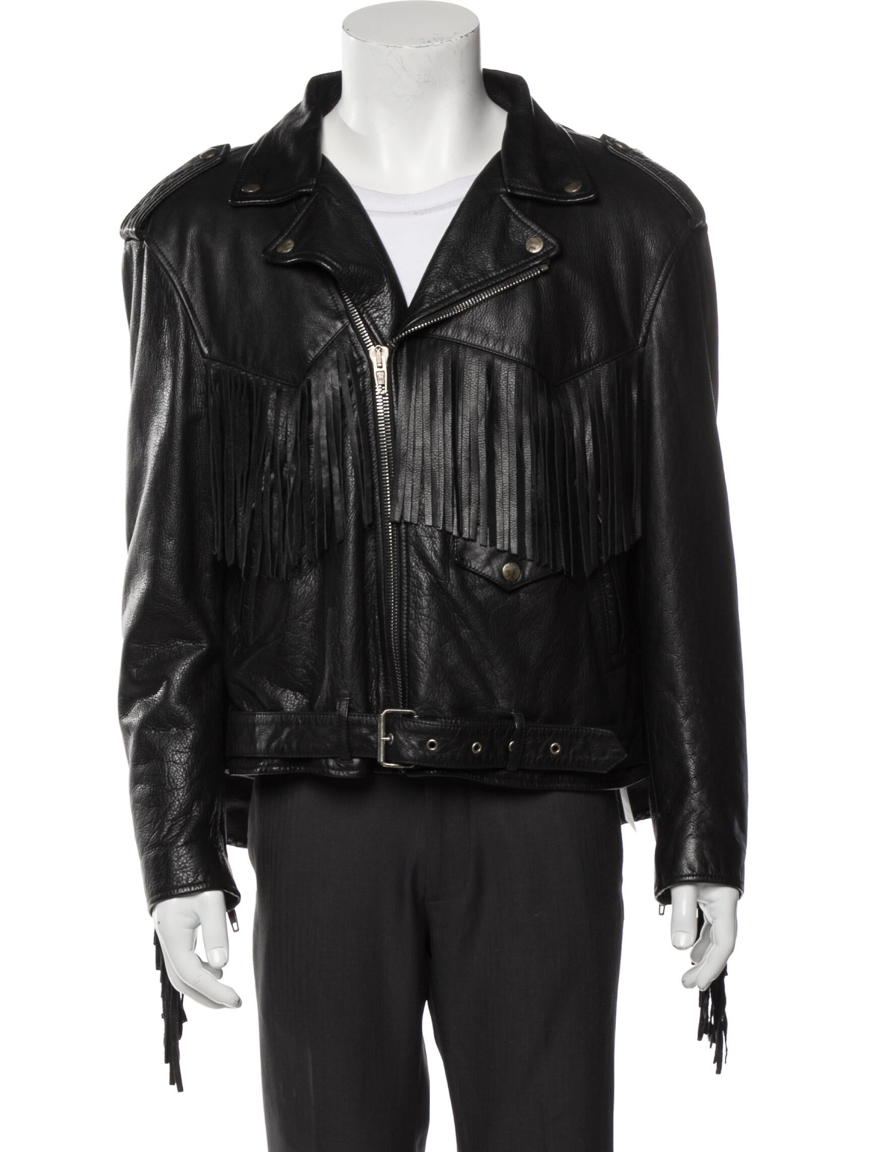 Balenciaga 2017 3-Way Fringe Biker Jacket Moto Jacket