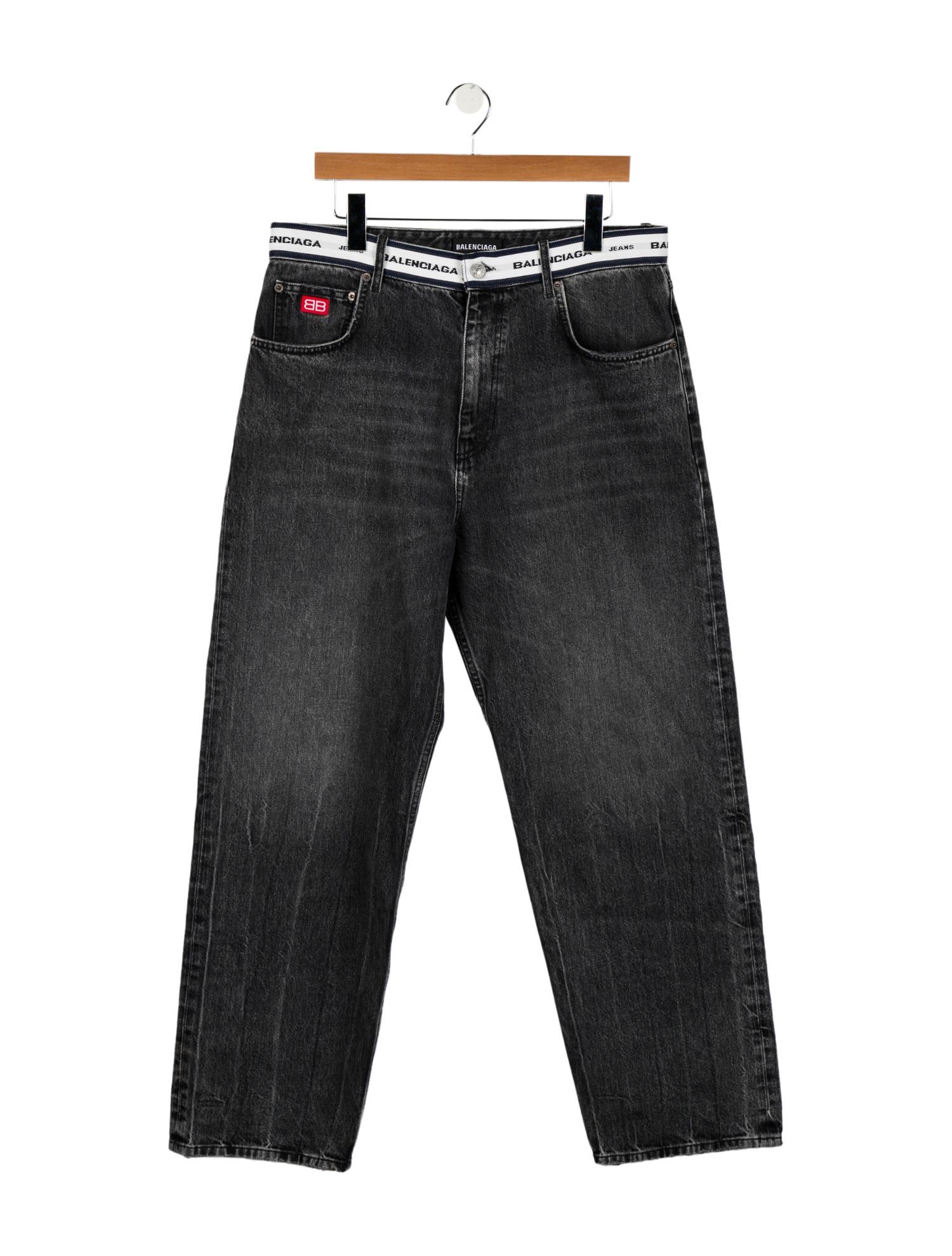 Balenciaga 2020 Straight-Leg Jeans - Grey, 13.75