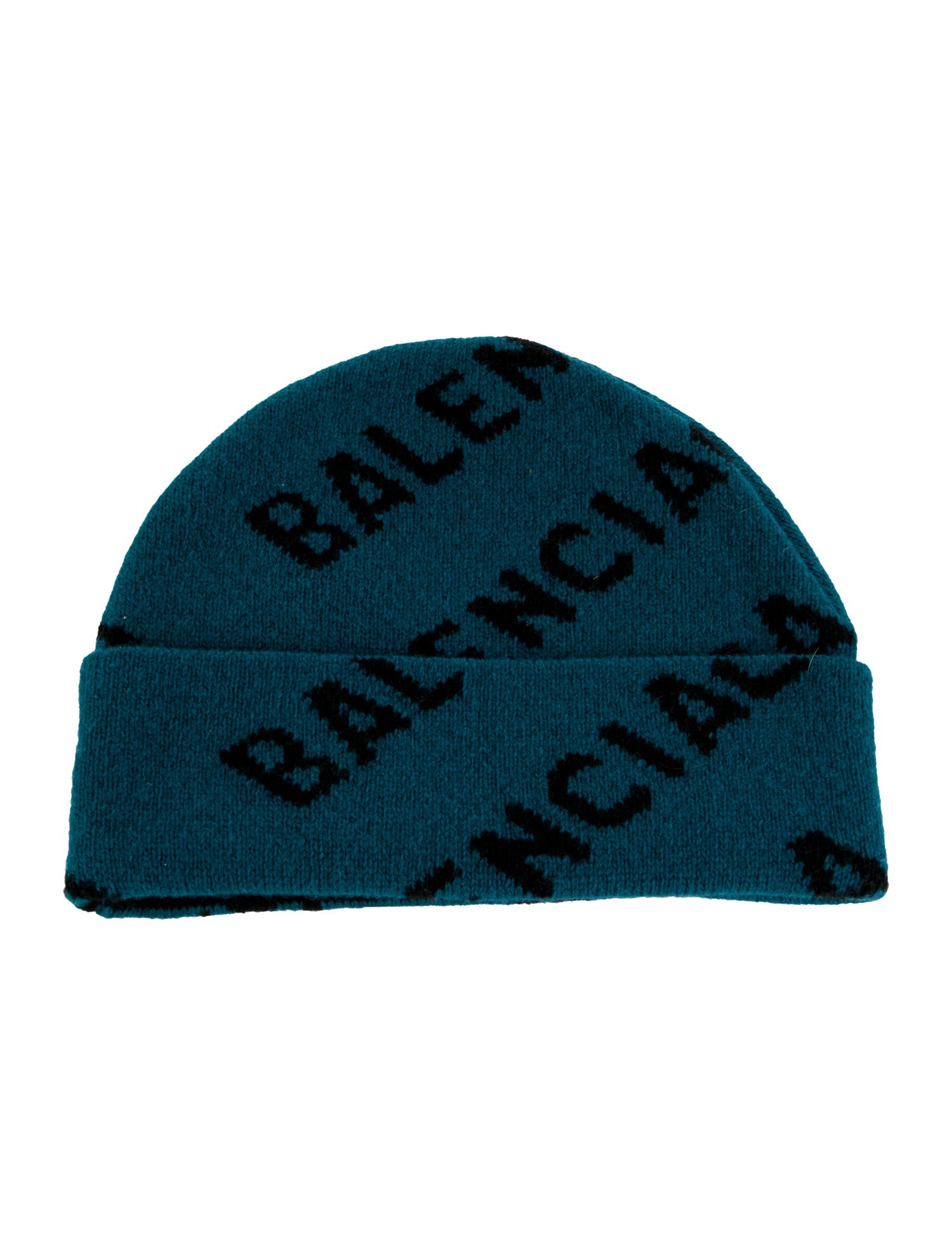 Balenciaga Logo Print Knit Beanie