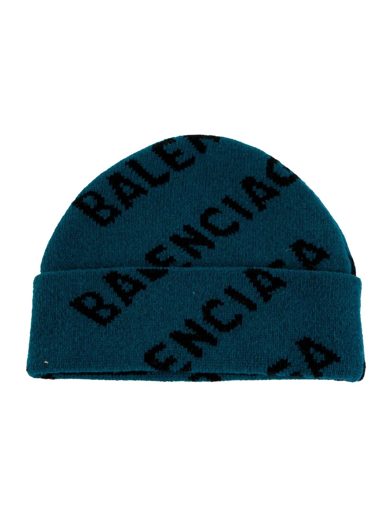 Balenciaga Logo Print Knit Beanie