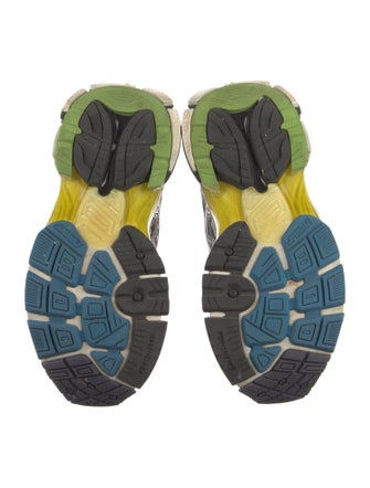 Balenciaga Colorblock Pattern Mesh Accents Athletic Sneakers