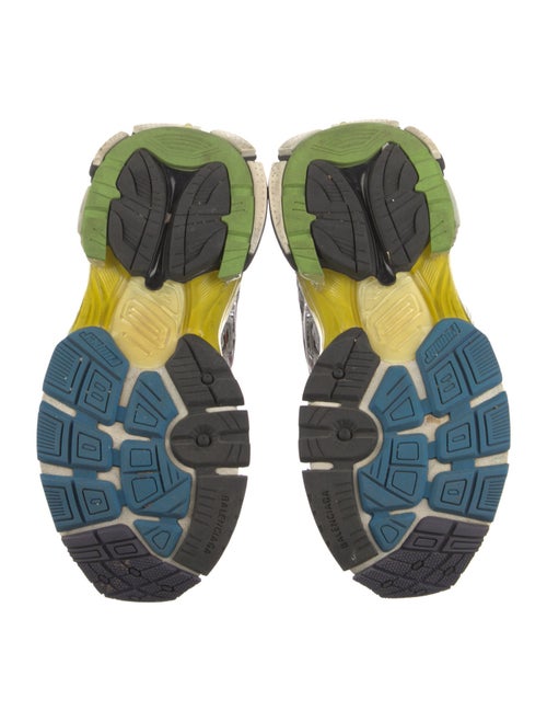 Balenciaga Colorblock Pattern Mesh Accents Athletic Sneakers