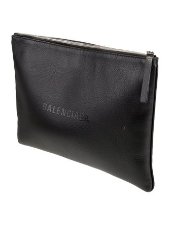Balenciaga Leather Everyday Logo Pouch