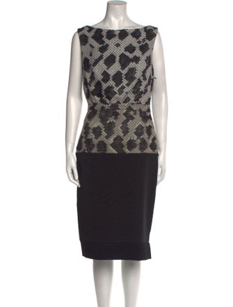 Balenciaga Printed Midi Length Dress