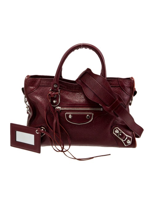 Balenciaga Leather Motocross City Metallic Edge Small