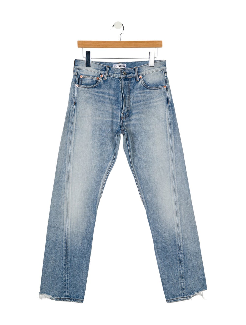 Balenciaga Straight-Leg Jeans By Demna Gvasalia Blue Light Wash