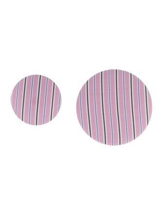 Balenciaga Striped Poplin Earring Set of Three