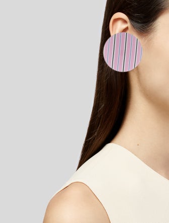 Balenciaga Striped Poplin Earring Set of Three