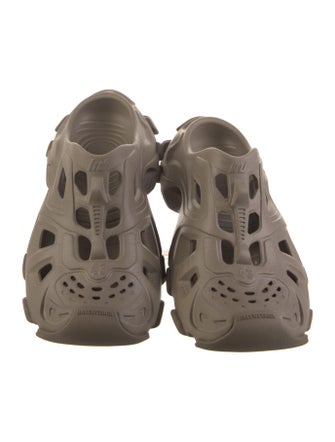 Balenciaga Rubber Cutout Accent Athletic Sneakers