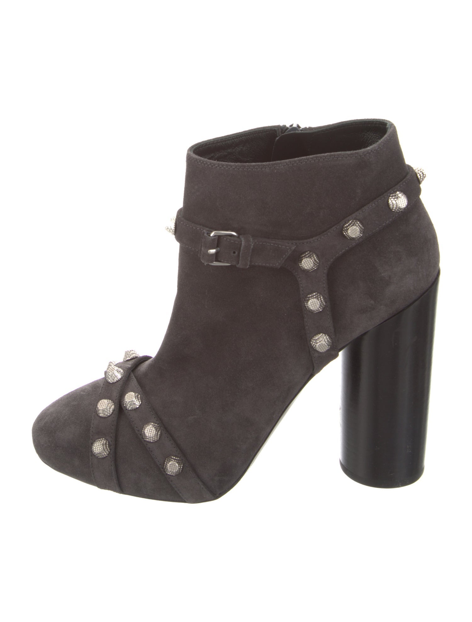 Balenciaga Suede Studded Accents Boots