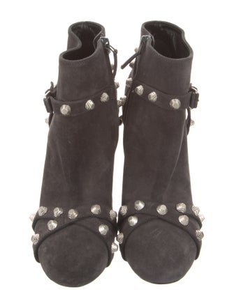 Balenciaga Suede Studded Accents Boots
