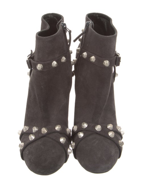 Balenciaga Suede Studded Accents Boots