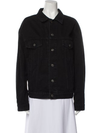 Balenciaga 2019 Rhinestone Logo Denim Jacket