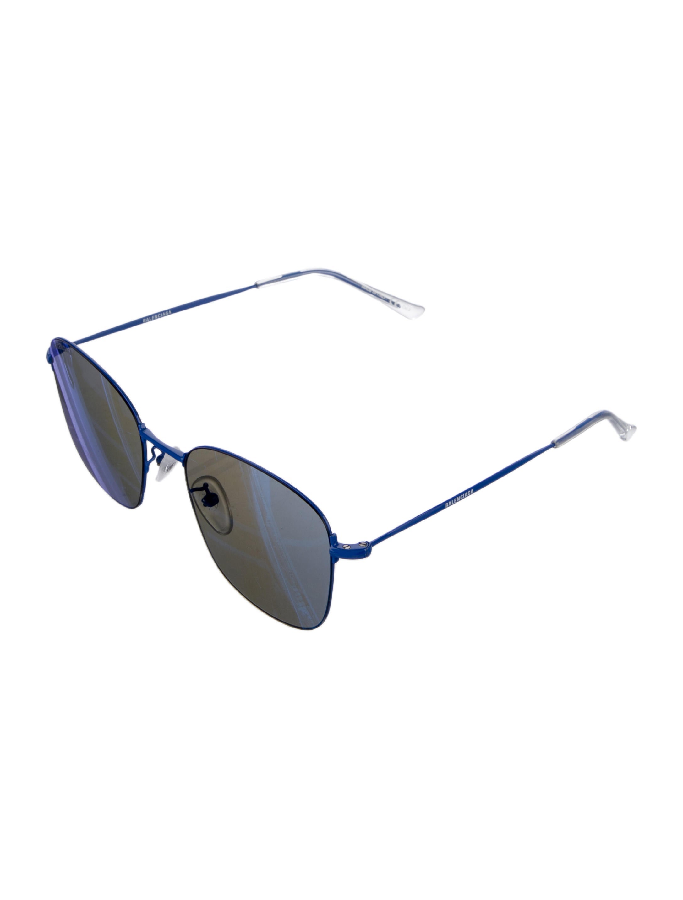 Balenciaga Square Mirrored Sunglasses